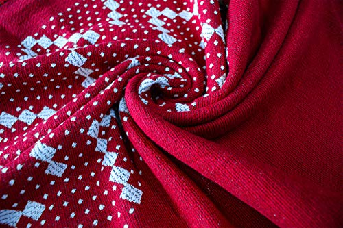Urban CoCo Women's Color Block Shawl Wrap Open Front Poncho Cape - color: Series 26-red