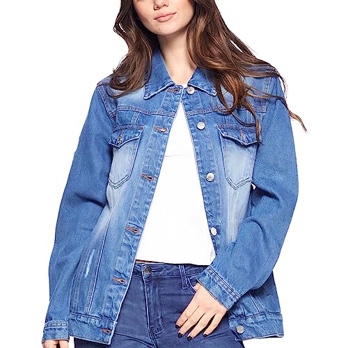 Inhale the Future Exhale the Past Women's Casual Denim Jacket - Gifts for Mindfuls - Mindfulness Women Stuff - color: Light Washed, size: X-Large