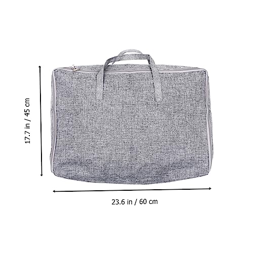 Large Capacity Cotton Linen Storage Bag for Clothes and Bedding Portable Travel Organizer Reinforced Handles for Outdoor Fitness and Moving Supplies