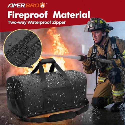 Large Fireproof Document Bag, 24x12x12in Portable Fireproof Waterproof Document Box for Travelling, Camping, Multi-Pocket Organizer for Cash, Valuables, Fire Proof Bag with Shoulder Strap