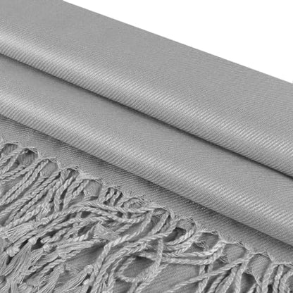 TZ Promise Women Pashmina Shawls and Wraps for Evening Dresses,Soft Large Long Scarf for Wedding,Bride Bridesmaid Gifts - color: Gray