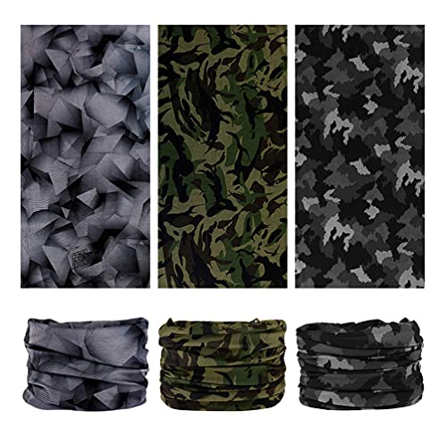 Headband Neck Gaiter Head Wrap Headwear Face Mask Magic Scarf Bandana for Men and Women - color: 9pc.camouflage New Series