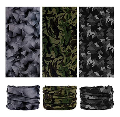Headband Neck Gaiter Head Wrap Headwear Face Mask Magic Scarf Bandana for Men and Women - color: 9pc.camouflage New Series