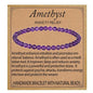 LPBeads Handmade Natural Gemstone Stretch Elastic Bracelet Healing Crystal Round Stone Beads Jewelry Gifts for Women Men - color: Amethyst, size: 4mm