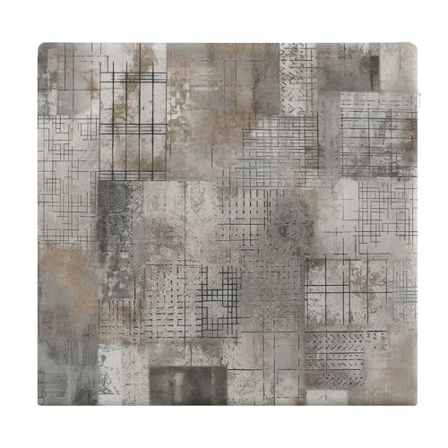 Gray and White Degrees of Comfort Meditation Floor Pillow, Square Large Pillows Seating for Adults, Tufted Corduroy Cushions for Outdoor Yoga Tatami Fireplace Living Room 15x15 Inch