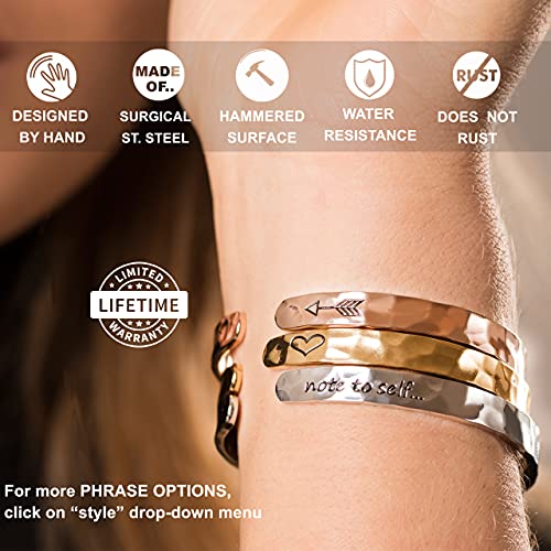 Carviell Bracelet - Gifts for Women – Inspirational, Friendship, Love, Mom, Daughter, Sister, Christian, Graduation, Memorial & Wedding Gifts – 100+ Phrases – Stainless Steel, Gift-Ready - style: CHRISTIAN GIFT - For I know the plans I have for you – Jere