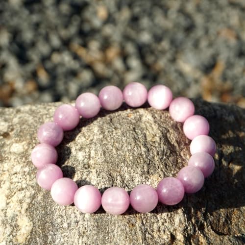 Natural Handmade Healing Chakra Bracelet - color: 12mm-Kunzite-FOR 8-8.7 INCH WRIST
