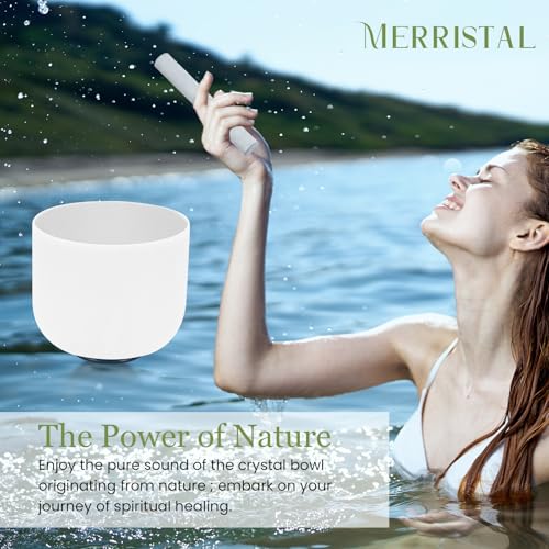 432HZ 8 Inchs G Note White Frosted Crystal Singing Bowl for Meditation Healing Yoga Chakra Quartz Crystal Sound Bowls with Heavy Duty Carry Case and Rubber Mallet,Suede Striker,O-rings - color: G Note White, size: 8 inch Throat Chakra
