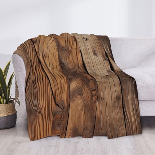 Wood Grain 1 Prints Throw Blanket (320g Flannel) Anti-Pilling Warm Fuzzy Blankets for Bed Sofa Couch Travel 40x30 Inch - color: Wood Grain 1, size: 40x30 Inch