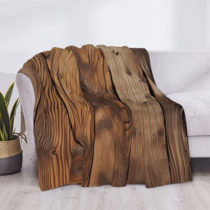 Wood Grain 1 Prints Throw Blanket (320g Flannel) Anti-Pilling Warm Fuzzy Blankets for Bed Sofa Couch Travel 40x30 Inch - color: Wood Grain 1, size: 40x30 Inch