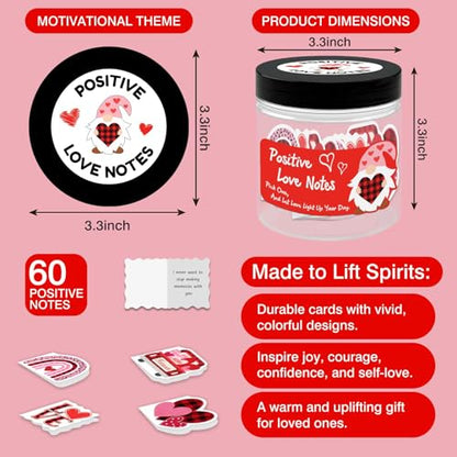 Allenjoy Valentines Day Positive Affirmations Cards - Daily Encouragement, Emotional Support, White Elephant Gifts for Wife Husband Girlfriend Lover Couple