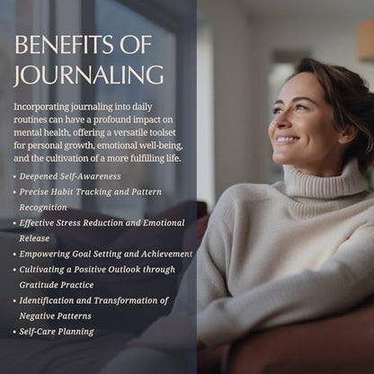 Mental Health Journal - 100-Day Guided Journal with Prompts for Self-Care, Mindfulness, Anxiety & Depression relief - Mood, Wellness & Emotions Trackers