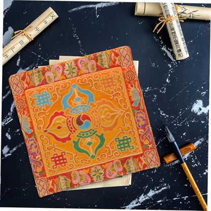 NUOBESTY Buddha Table Cloth Buddhist Embroidery Handmade Brocade for Zen Book Wrapping Temple Supply