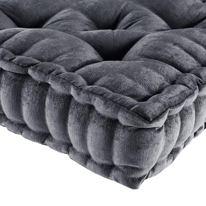 Gracie Mills Elara Textured Poly Chenille Square Floor Pillow Cushion