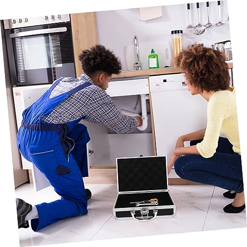 Multifunctional Aluminum Alloy Briefcase Portable Box Durable Storage Case for Home Office and Travel Shockproof Organizer for Instruments
