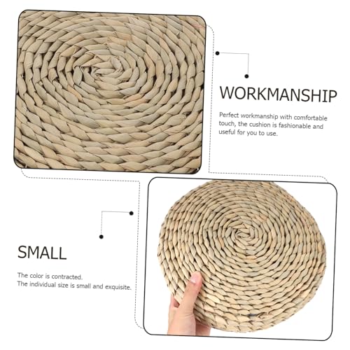 ABOOFAN 1Pc Round Woven Meditation Mat Cotton Filled Cushion for Yoga Home Decor and Photo Background Soft and Comfortable Tatami Style Seat Mat