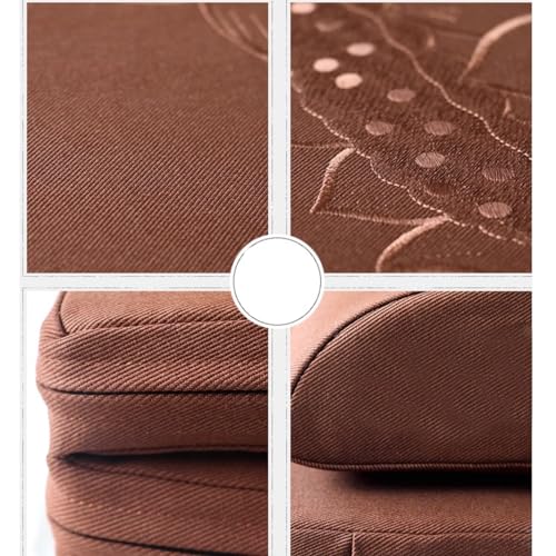 Portable Foldable Meditation Cushion Mat Set with Washable Cotton Linen Cover, Larger Yoga Mat Bolster Floor Pillows Seating for Adults Meditation Accessories yellow-80cm