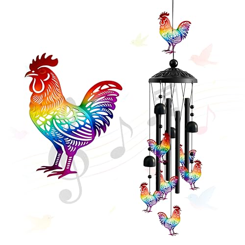 Wind Chimes for Outside, Deep Tone Memorial Windchimes for Patio Porch Balcony Decoration, Memorial Wind Chimes Gifts for Mother’s Day Women Mom Grandma Sister(Chicken) - color: Chicken
