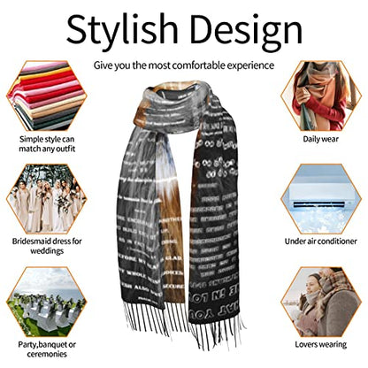 Bible Verse Christian Lion Prayer Religious Scarf Pashmina Shawls Wraps Evening Dress Bridesmaid Wedding Bridal Scarves - color: Inspirational