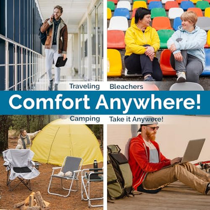 ComfiLife Ergo-Gel Airplane Seat Cushion – Travel Seat Cushion – Compact, Foldable, Portable Comfort