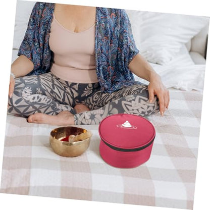 BESPORTBLE Singing Bowl Carrying Case Compact and Lightweight Sound Bowl Storage Bag for Meditation and Mindfulness Practices Decorative Cloth Material present for Friends and Family
