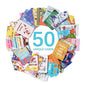 50 Unique Inspirational Cards, Motivational Kindness Mini Note Cards with Encouragement Quotes, Appreciation, Gratitude, Positive Affirmations Cards for Employees, Coworkers, and Kids - color: Inspirational Cards