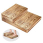 Wooden 2 Step Stool for High Beds, Moderate & Applicable 2-Step Stools for Seniors, Solid Wood steppingStool, Built-in Handle for Easy Carrying, 20.0" W - size: 20.0" W