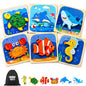 TOY Life Wooden Puzzles for Toddlers 2-4, Sea Animals Puzzles for Toddlers 1-3, Wood Puzzles Educational Montessori Toys Gifts for 1 2 3 Year Old, Baby Kids Learning Toy - style: 6PCS