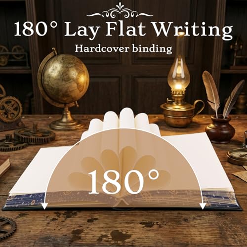 Blank Journal Notebook with Sprayed Edges - 288 Pages,100gsm Thick Paper, Unlined Vintage Journal for Men Women, A5 Hardcover Plain Sketchbook for Drawing, Writing, Dream Journal & Art Gift