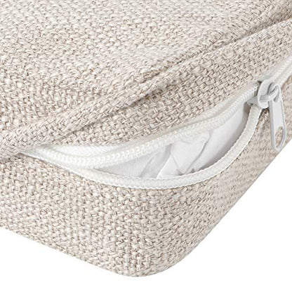 Household Square Floor Cushion for Yoga and Meditation, Removable Washable Meditation Mat Cushion - color: Square linen beige