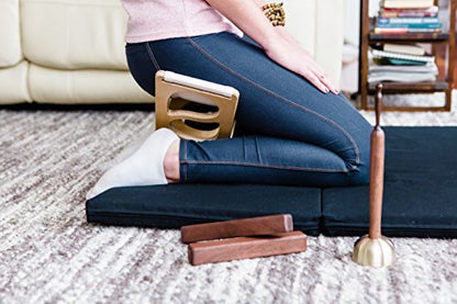 Still Sitting Nomad Meditation Bench (Medium, Black) - color: Black, size: Medium