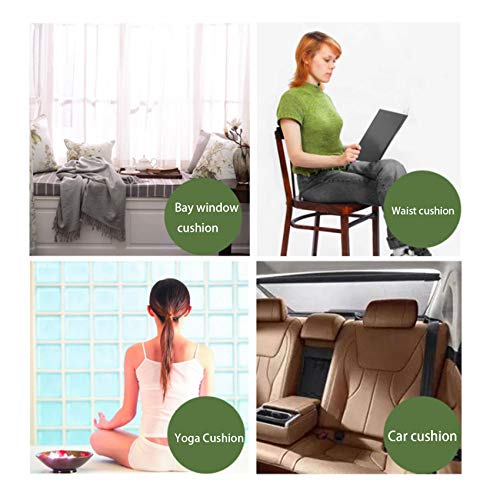 Square Cotton Linen Floor Cushion,Soft Yoga Tatami Meditation Cushion Seat Pad Floor Pillow,Removable and Washable Chair Cushion-Blue 45x45x8cm(17.7x17.7x3in)