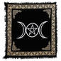 Indian Consigners Alter Spread Altar Cloth Tablecloth Tarot Card Supplies (Triple Moon Pentagram)… - size: 36" x 36" (Square)