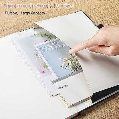 Blank Notebook, Hardcover Sketch Book, 8.5 x 11 Large Blank Journal, No Bleed Thick Paper Sketchbook for Drawing, Unlined Notebook Journal for Women Men School, A4 Leather Sketchbook, Lay Flat, Pink - color: Pink