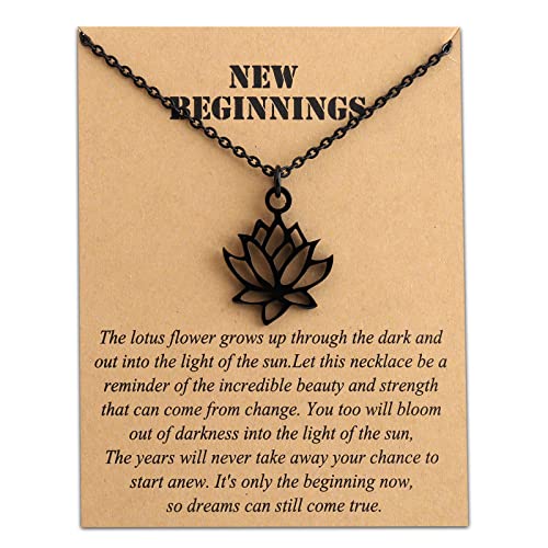 bobauna Yoga Flower Yoga Symbol Pendant Necklace Yoga Jewelry