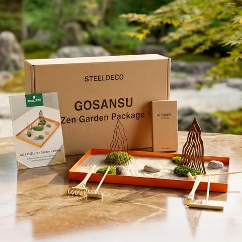 1.6T Corten Steel Korean Zen Garden Decorative Object for Mindful Living (L)