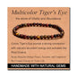 MASSIVE BEADS Handmade Yoga Stretch Elastic Bracelet Natural Stone Crystal Healing Power Energy Gifts for Unisex Adult 4mm 6mm 8mm 10mm - color: 3-Tiger's Eye (Vitality and Abundance), size: 4mm