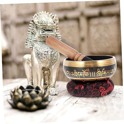 Hand Making Singing Bowl 3 Piece Singing Bowl Set Meditation Bell for Healers Students Random Color