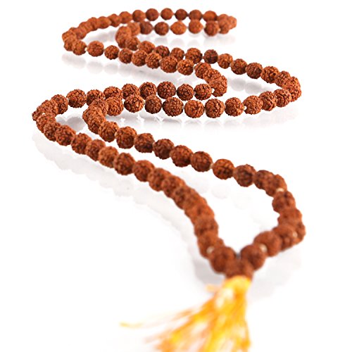 Aatm Tibetan 108 Beads Shiva Rudraksh Jaap Mala Necklace for Prayer & Healing (Beads Size: 8 mm)