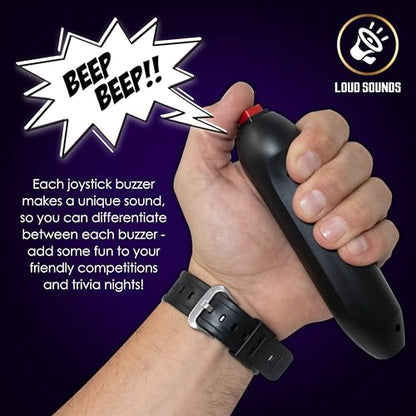 Digital Energy Wireless Handheld Game Buzzer System - Console Displays First Buzz-in - Great for Jeopardy, Family Feud, Trivia and Buzz Games - 8 Joystick Buzzers - size: 8 Player