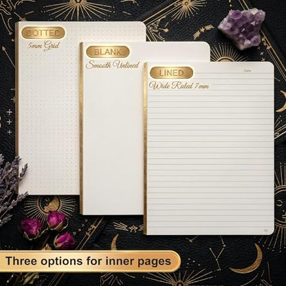 Lined Journal for Women Men, 192 Pages A5 Notebook Journal, Hardcover Notebook with 100Gsm Thick Pages, Leather Note Book for Writing, Travel, Business, Office, Prayer 5.7 x 8.3,Black - color: Black, style: Lined