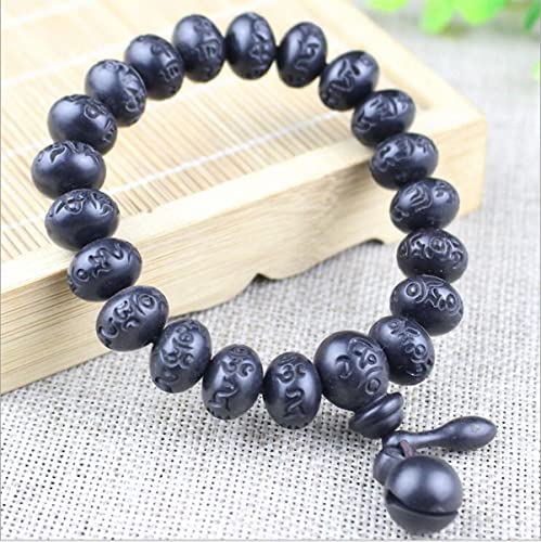 Tibetan Buddhist Mala Buddha Bracelet Natural Wood Bead Bracelet Om Meditation Yoga Prayer Bracelets - color: C, size: 13mm