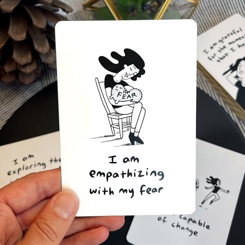 Gently Rising Affirmation Cards for Mindfulness & Manifestation, Daily Positive Affirmations, Inspirational Gifts, Deck of 52