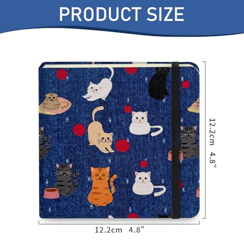 Mifuner 4.8x4.8in 80gsm Mini Notebooks Art Blank Pages Sketchbooks Travel Journal Pocket Hardcover Paint Writing Notebook Blank Diary Memo Planner Sketchbook Fabric Cover.Red Ball - color: Cloth-Red Ball