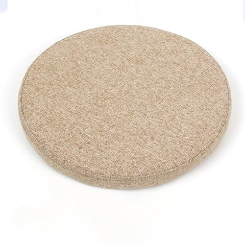 Janpanese Round Meditation Cushions,Memory Foam Seat Cushion Floor Cushion,Cotton Linen Non Slip Chair Pad,Office Kitchen Dining Chair Cushion(40cm, Beige) - color: Beige, size: 40cm