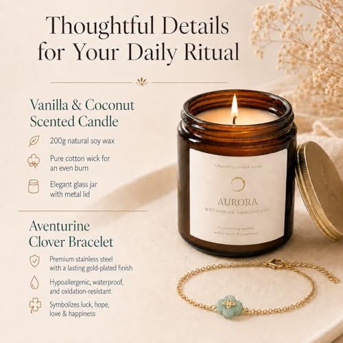 Guided Journal for Women | 13-Week Mindfulness & Self-Reflection Journal for Self-Care, Gratitude & Personal Growth | Unique Daily Prompts & Exercises | A5 Vegan Leather | Elegant Gift Box | Her Vibe (Beige-Ritual set) - color: Beige-Ritual set