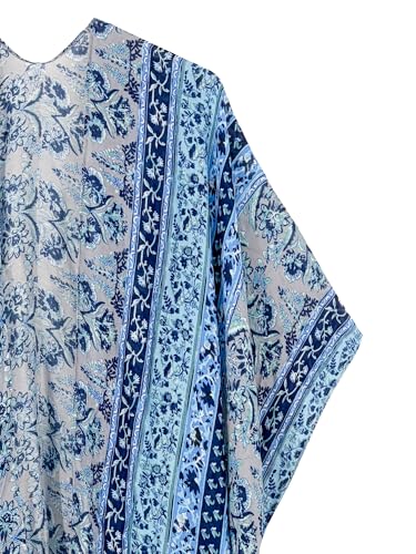 Kimonos for Women Swimsuit Coverups Beach Cover Up Swimwear Cardigan Summer - color: Multi Blue