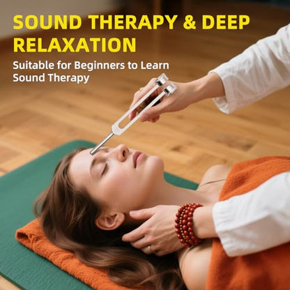 128 Weighted Tuning Fork for Healing, Chakra Healing, Sound Therapy for Reducing Inflammation, Meditation, Relaxation, Sound Healing Instruments & Sound Therapy Instruments