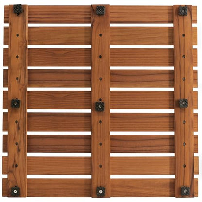VaeFae Teak Shower Mat, Non-Slip Bath Mat, Luxury Spa Mat, Wooden Mat for Bathtub, 20 x 20 in - size: 20" x 20" (Square)
