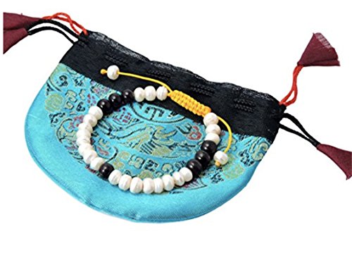 Hands Of Tibet Pearl and rosewood wrist mala yoga bracelet